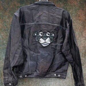 Iceberg Pink Panther Denim Men Jacket Size 18